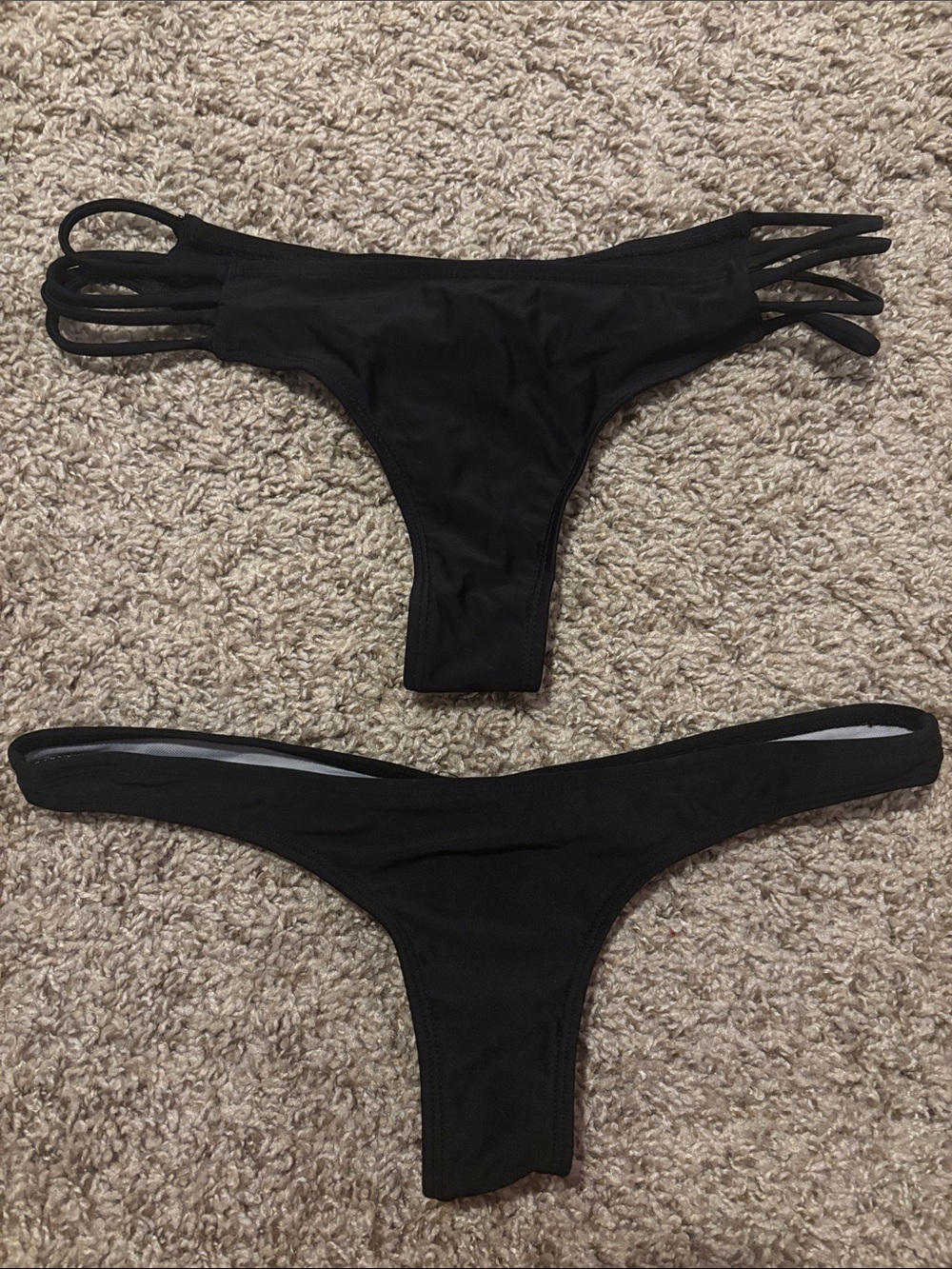 Black Shekini Bikini Extra Cheeky Brazilian Style Bottom Bundle